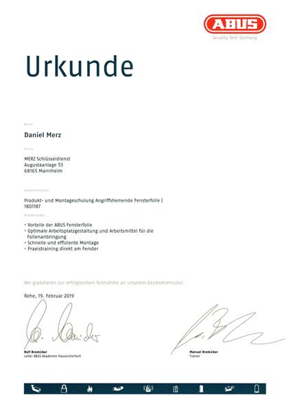 Einbruchschutzfolie Brühl Schlüsselnotdienst seriös